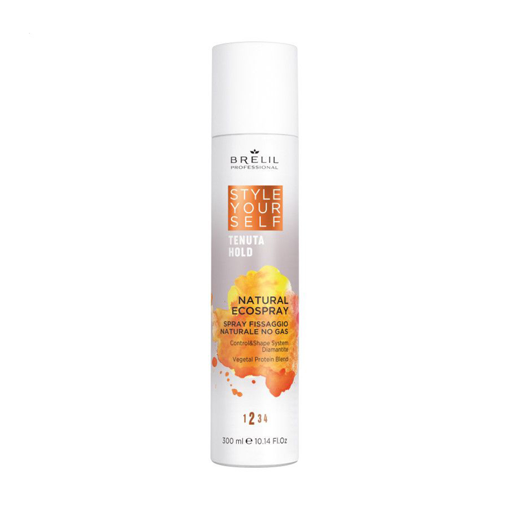 Еко-спрей для волосся Brelil Style Yourself Hold Natural Ecospray натуральної фіксації, 300 мл